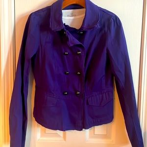 🛍️SOLD🛍️ ~ Ann Taylor Loft Deep Rich Violet Lightweight Blazer/Jacket Sz Small